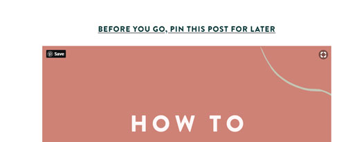 Example of a Pinterest save button