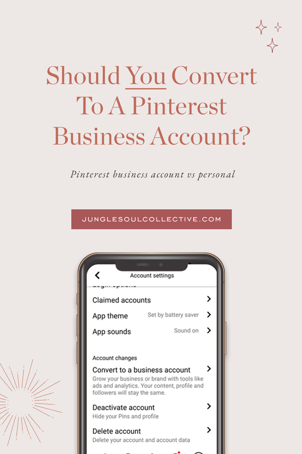 Pinterest business account vs personal