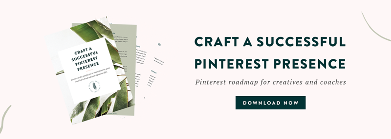 crie um roteiro de presença bem-sucedido do Pinterest para Treinadores de Criativos Femininos