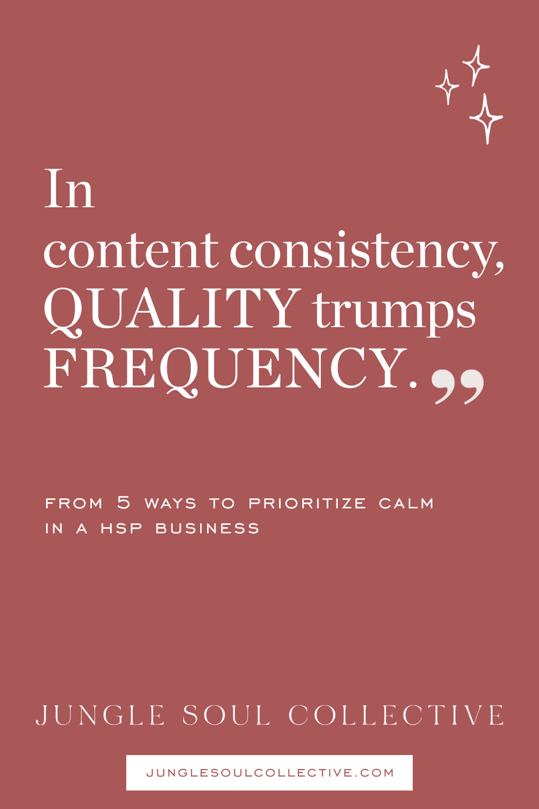 Content marketing tip: prioritize quality over frequency. 